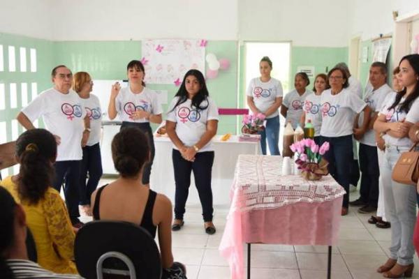 Unidades B&aacute;sicas de Sa&uacute;de de Floriano recebem a&ccedil;&otilde;es do Outubro Rosa.(Imagem:SECOM)