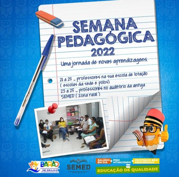 Secretaria de Educação de Barão de Grajaú realizará Semana Pedagógica de 21 a 25 de fevereiro