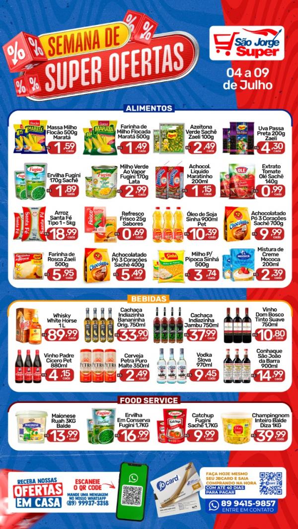 Confira as ofertas da semana do S&atilde;o Jorge Super(Imagem:Divulga&ccedil;&atilde;o)