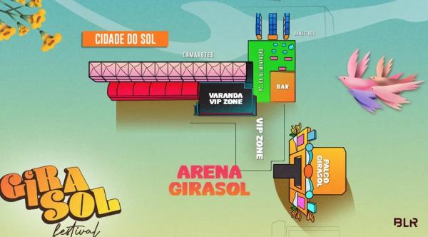  Mapa do Festival GiraSol(Imagem: Divulga&ccedil;&atilde;o )