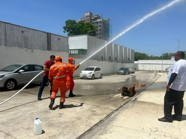 Agosto Cinza: Nova Maternidade realiza atividade de conscientiza&ccedil;&atilde;o sobre seguran&ccedil;a contra inc&ecirc;ndios.(Imagem:Divulga&ccedil;&atilde;o)