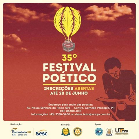 Seleção de Poemas para o 35º Festival Poético de Cornélio Procópio