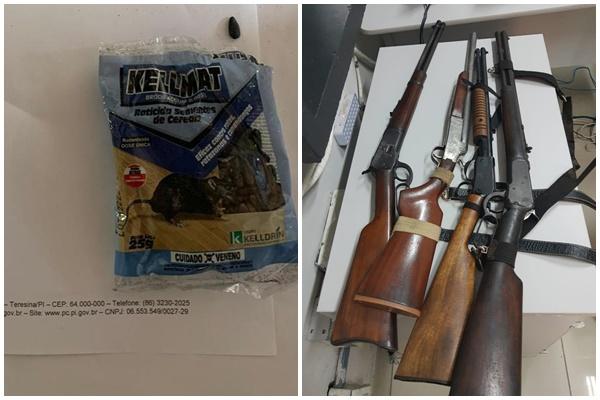 Suspeitos de matar animais são presos com veneno e arma de fogo em Teresina