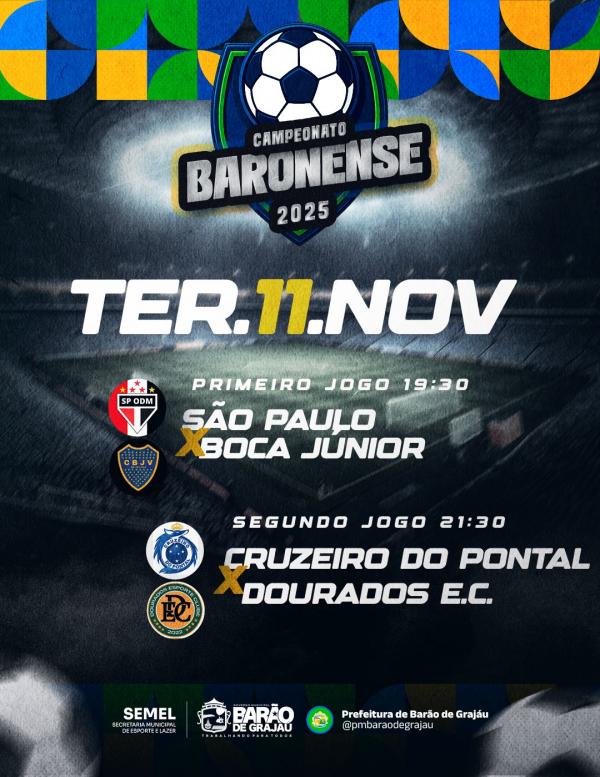 Campeonato Baronense 2025 segue com grandes emoções nesta terça-feira (11)
