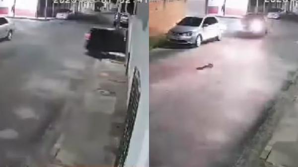 Motorista derruba portão de residência e foge após acidente em Floriano