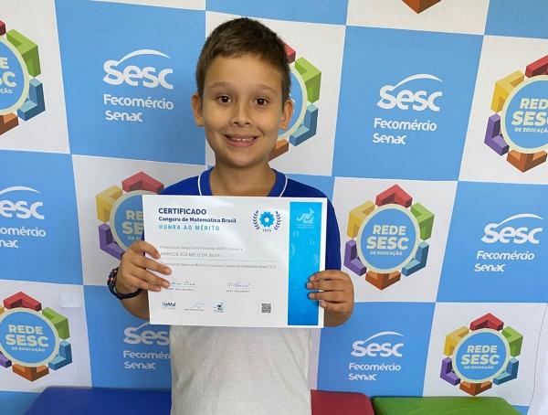 Estudante do Sesc é destaque na Olimpíada Canguru de Matemática 2026