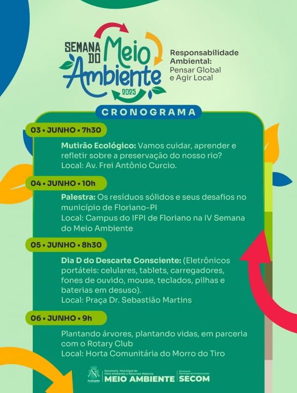 Floriano celebra a Semana do Meio Ambiente 2025 com ações de conscientização e sustentabilidade