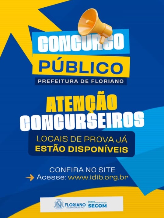 Atenção, concurseiros! Locais de prova do Concurso de Floriano já estão disponíveis