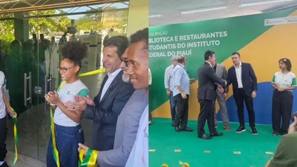 Ministro da Educa&ccedil;&atilde;o durante visita ao IFPI.(Imagem:Caroline Vitorino/g1)