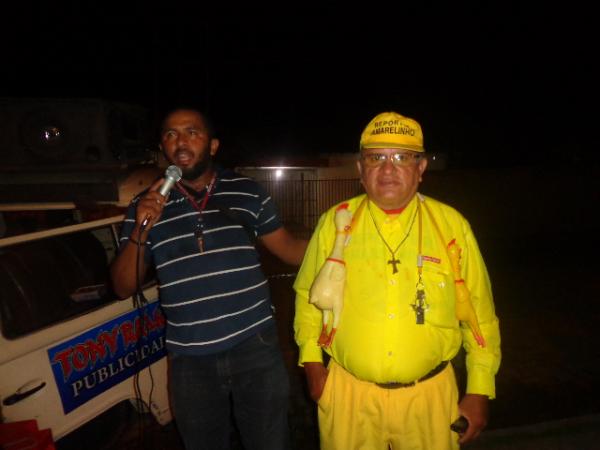 Toninho Ramos e Rep&oacute;rter Amarelinho.(Imagem:FlorianoNews)