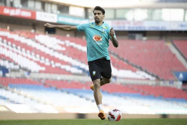  Lucas Paquet&aacute; se firmou como titular da sele&ccedil;&atilde;o brasileira.(Imagem:Lucas Figueiredo / CBF )