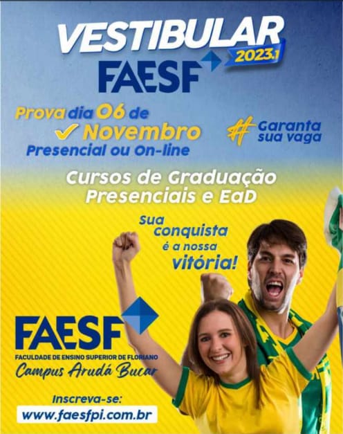 Vestibular da FAESF acontece no dia 06 de novembro