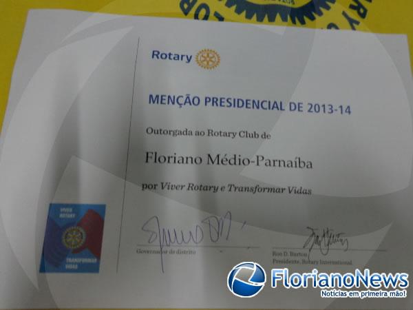 Rotary Club de Floriano M&eacute;dio Parna&iacute;ba recebeu Men&ccedil;&atilde;o Presidencial 2013-14.(Imagem:FlorianoNews)