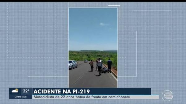 Motociclista morre após colidir em caminhonete na PI-219 região Sul do Piauí
