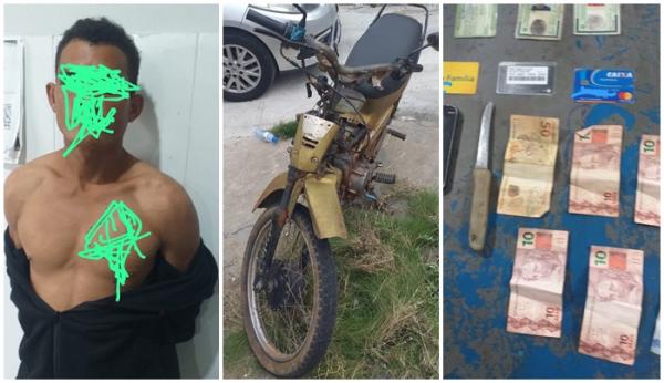 Pol&iacute;cia Militar de Floriano prende suspeito de furto e recupera pertences das v&iacute;timas.(Imagem:Divulga&ccedil;&atilde;o)