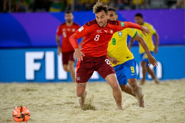 Brasil perde para Suíça nos pênaltis na estreia no Mundial de Futebol de Areia