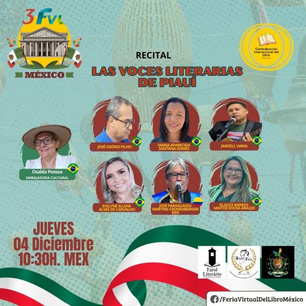 Coletivo Farol Literário de Floriano será parceiro da Feira Internacional do Livro no México