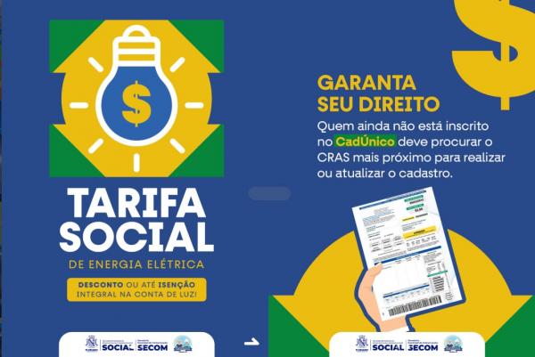 Prefeitura de Floriano orienta população sobre direito à Tarifa Social de Energia Elétrica