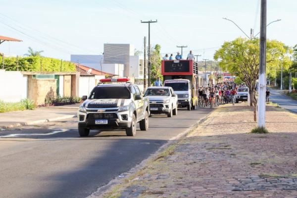  128 anos: Tradicional Passeio Cicl&iacute;stico de anivers&aacute;rio d&aacute; show de participa&ccedil;&atilde;o em Floriano(Imagem:Secom)
