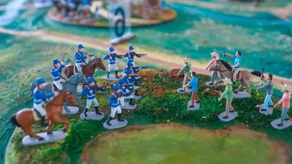  Representa&ccedil;&atilde;o da Batalha do Jenipapo.(Imagem:BBC )