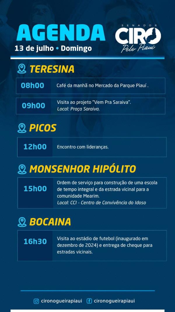 &Agrave; tarde Ciro Nogueira esteve em Socorro do Piau&iacute;, onde anunciou recursos para a reforma e amplia&ccedil;&atilde;o do balne&aacute;rio na barragem Vale verde.(Imagem:Reprodu&ccedil;&atilde;o)