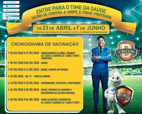 Dia "D" de vacinação contra a Influenza acontece neste sábado em Floriano