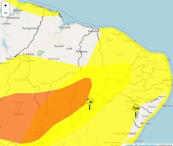 Piauí tem dois alertas para baixa umidade e um para vendaval neste fim de semana; veja previsão