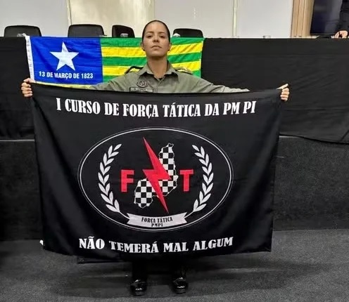 Única mulher aprovada em curso da Força Tática da PM-PI conciliou preparação com maternidade