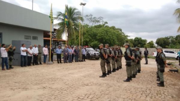  Inaugura&ccedil;&atilde;o da base da For&ccedil;a T&aacute;tica em Canto do Buriti. (Imagem:PMPI)