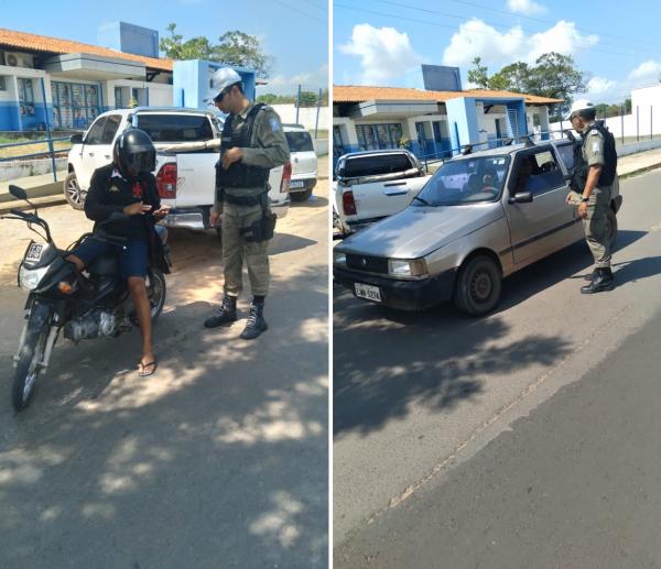 Pelot&atilde;o de Tr&acirc;nsito do 3&ordm; BPM refor&ccedil;a fiscaliza&ccedil;&atilde;o e conscientiza&ccedil;&atilde;o nas regras de tr&acirc;nsito.(Imagem:Divulga&ccedil;&atilde;o/PM)