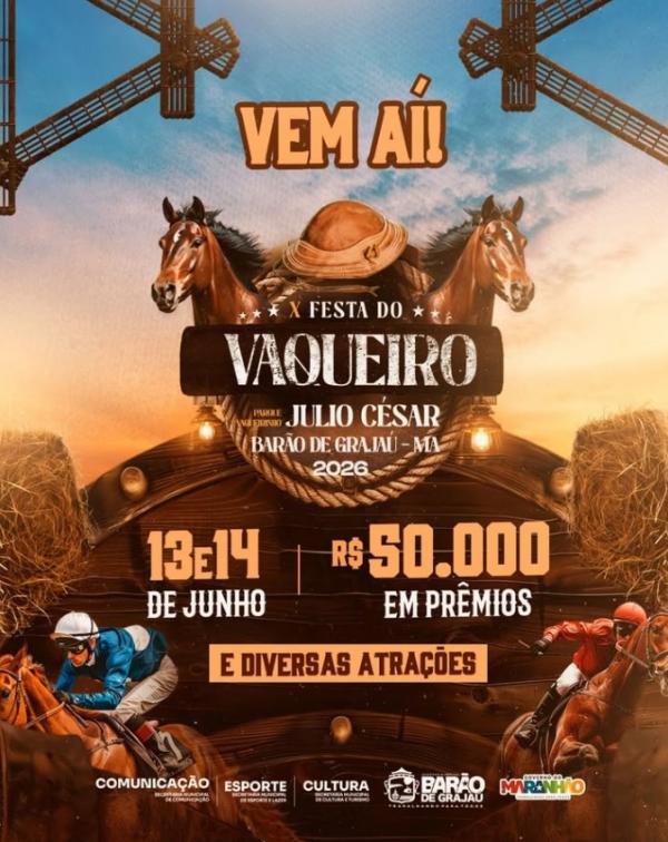 Barão de Grajaú se prepara para a X Festa do Vaqueiro Júlio César nos dias 13 e 14 de junho