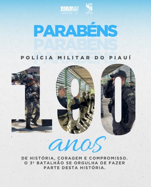 3º BPM de Floriano homenageia os 190 anos da Polícia Militar e parabeniza policiais promovidos