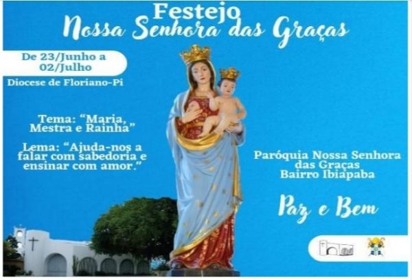 Iniciado o festejo de Nossa Senhora das Graças em Floriano, confira a programação