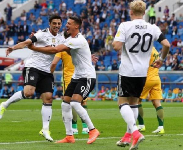 Copa das Confederações: Alemanha vence Austrália em jogo de cinco gols