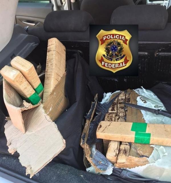 PF prende dois homens e apreende quase 60kg de maconha em porta-malas de carro no interior do PIhttp