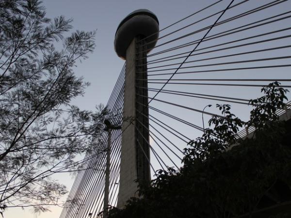 Ponte Estaiada de Teresina.(Imagem:Patr&iacute;cia Andrade/G1)