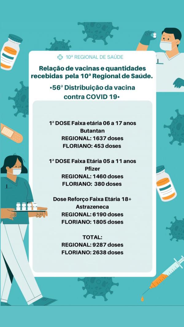 Distribui&ccedil;&atilde;o da vacina em Floriano e regi&atilde;o(Imagem:Divulga&ccedil;&atilde;o)