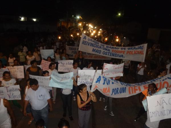 População de Barão de Grajaú realizou manifestação pedindo mais segurança