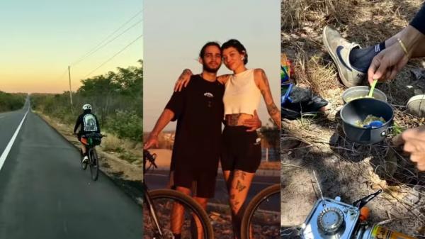 Casal de Floriano pedala rumo ao "fim do mundo" em jornada de 8 mil km
