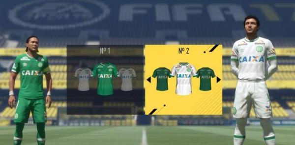 FIFA 17 homenageia a Chapecoense e libera uniformes gratuitamente