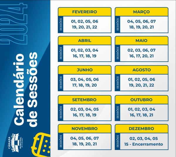 C&acirc;mara Municipal de Floriano define cronograma de sess&otilde;es ordin&aacute;rias em 2024(Imagem:CMF)