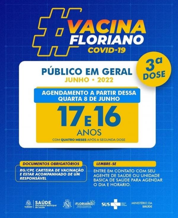 Iniciada aplicação da 3ª dose contra Covid-19 para público de 17 e 16 anos