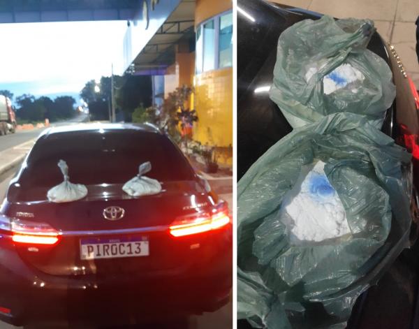 PRF apreende 2,8 kg de cocaína avaliada em mais de meio milhão em Floriano
