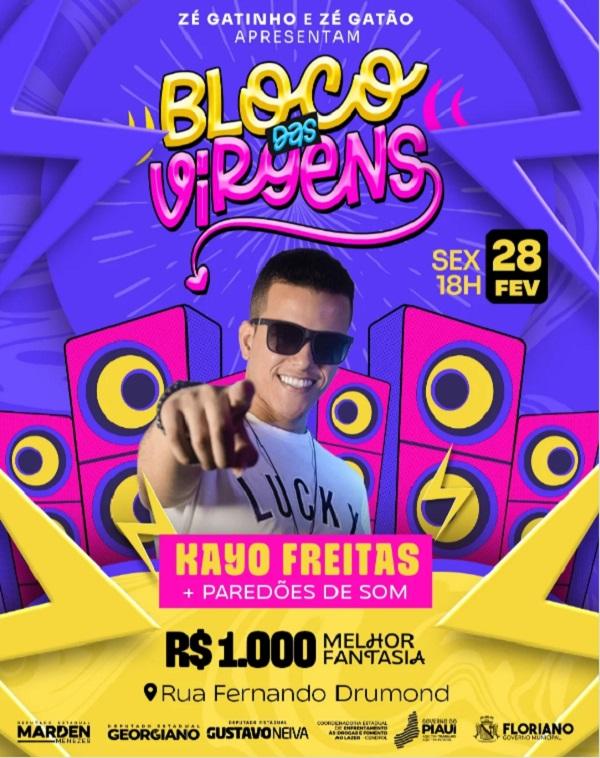 Bloco das Virgens promete agitar Floriano com muita música e alegria