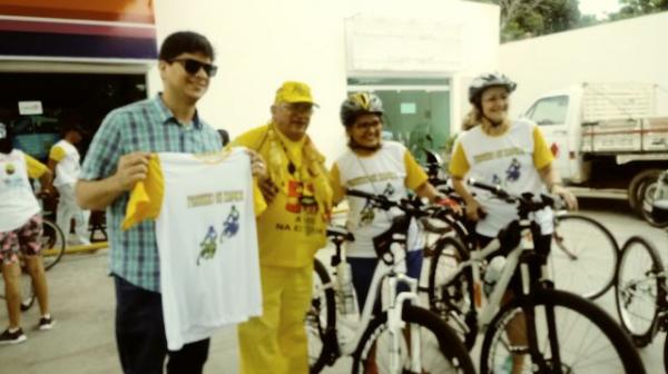 Passeio Cicl&iacute;stico de Ramos re&uacute;ne desportistas profissionais e amadores de Floriano.   (Imagem:FlorianoNews)