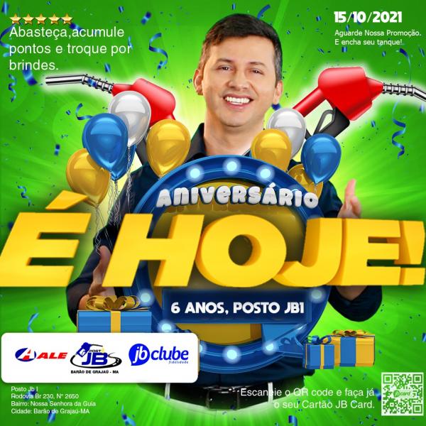 É hoje: aniversário de 6 anos do JB1