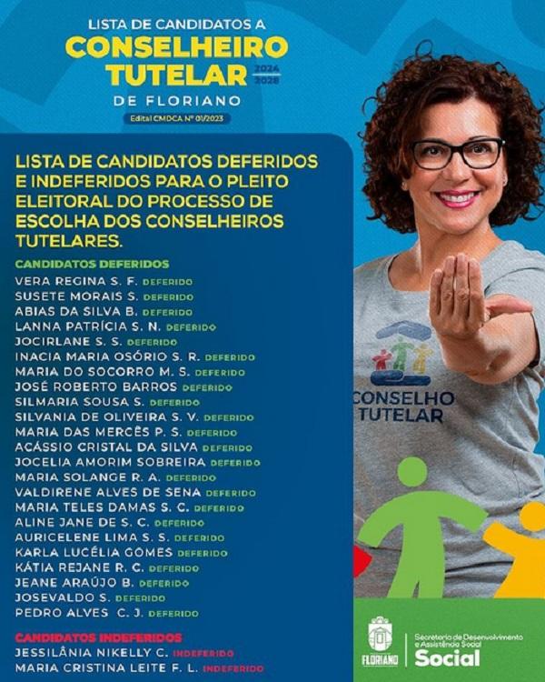 Divulgada lista de candidatos deferidos e indeferidos para Conselheiros Tutelares em Floriano.(Imagem:Reprodu&ccedil;&atilde;o/Instagram)