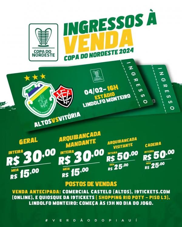 Ingressos Altos x Vit&oacute;ria(Imagem:Reprodu&ccedil;&atilde;o)