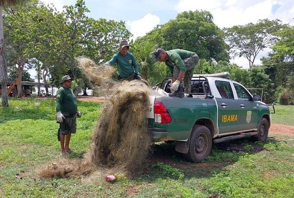 13 mil metros de redes de pesca s&atilde;o apreendidos pelo Ibama Piau&iacute; no per&iacute;odo da piracema.(Imagem:Ibama)