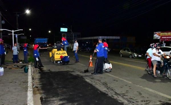Mobilidade Urbana: Operação tapa-buracos tem início em Floriano(Imagem:Secom)
